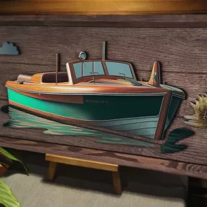 Ahşap Kabartma Gemi Figürü Tablo